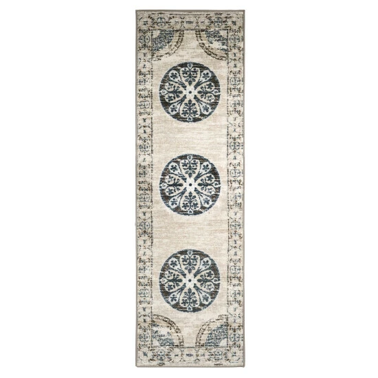 Outlet π₯ Miranda Haus Lani Printed Non-Slip Washable Indoor Area Rug Grey/cream βοΈ 4 Outlet π₯ Miranda Haus Lani Printed Non-Slip Washable Indoor Area Rug Grey/cream βοΈ - Image 2
