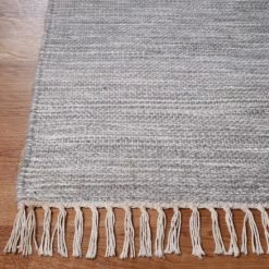 Hot Sale 😉 Miranda Haus Rustic Diamond Bohemian Handmade Wool Indoor Area Rug With Cotton Backing And Fringes Slate 🎁 -Miranda Haus Shop unnamed file 3604