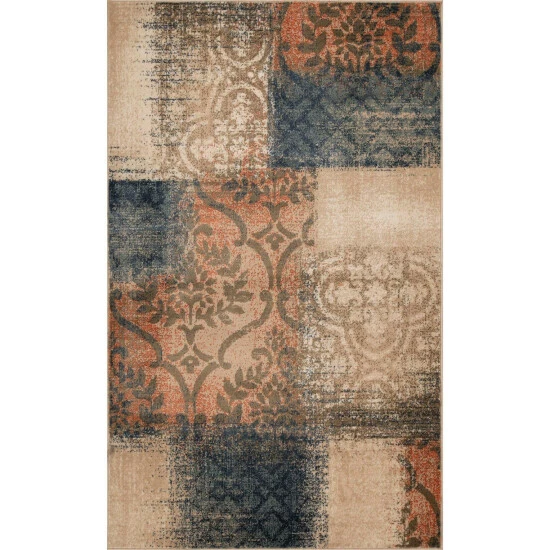 Outlet β Miranda Haus Distressed Abstract Damask Indoor Area Rug Rust π― 4 Outlet β Miranda Haus Distressed Abstract Damask Indoor Area Rug Rust π― - Image 2