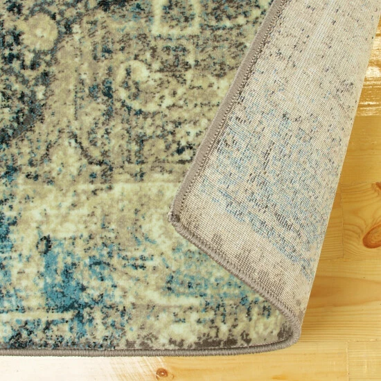 Buy ❤️ Miranda Haus Modern Abstract Medallion Indoor Area Rug Blue ⭐ 5 Buy ❤️ Miranda Haus Modern Abstract Medallion Indoor Area Rug Blue ⭐ - Image 3