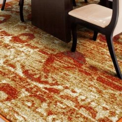 Promo 😍 Miranda Haus Rosemont Abstract Geometric Indoor Area Rug Collection Rust ✔️ -Miranda Haus Shop unnamed file 3654