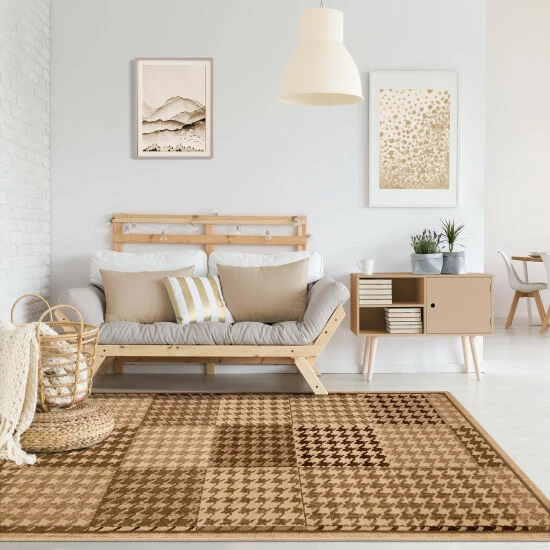 Discount π Miranda Haus Abstract Checkered Border Power-Loomed Indoor Area Rug Beige π 3 Discount π Miranda Haus Abstract Checkered Border Power-Loomed Indoor Area Rug Beige π