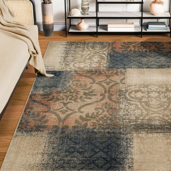 Outlet β Miranda Haus Distressed Abstract Damask Indoor Area Rug Rust π― 7 Outlet β Miranda Haus Distressed Abstract Damask Indoor Area Rug Rust π― - Image 5