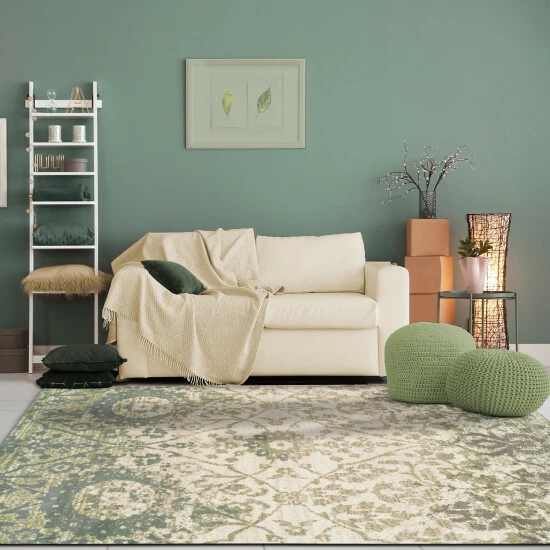 Buy π Miranda Haus Traditional Vintage Floral Polypropylene Indoor Area Rug Ivory π 9 Buy π Miranda Haus Traditional Vintage Floral Polypropylene Indoor Area Rug Ivory π - Image 7