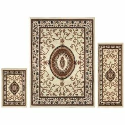 Best Pirce 🔥 Miranda Haus Designer Clementina 3-piece Area Rug Set Cream 🎉 -Miranda Haus Shop unnamed file 373