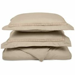 Best Sale 😉 Miranda Haus Embroidered Microfiber Wrinkle Resistant Duvet Cover Set Taupe 🎉 -Miranda Haus Shop unnamed file 3776