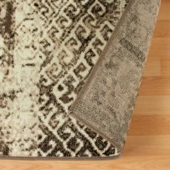 Best Pirce 💯 Miranda Haus Modern Geometric Patchwork Polypropylene Indoor Area Rug Ivory/brown ✔️ -Miranda Haus Shop unnamed file 3783