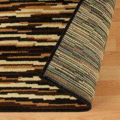 Discount ⌛ Miranda Haus Geometric Modern Abstract Striped Indoor Area Rug Brown 🎁 -Miranda Haus Shop unnamed file 3788