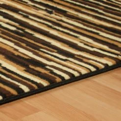 Discount ⌛ Miranda Haus Geometric Modern Abstract Striped Indoor Area Rug Brown 🎁 -Miranda Haus Shop unnamed file 3789
