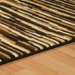 Discount ⌛ Miranda Haus Geometric Modern Abstract Striped Indoor Area Rug Brown 🎁 -Miranda Haus Shop unnamed file 3792