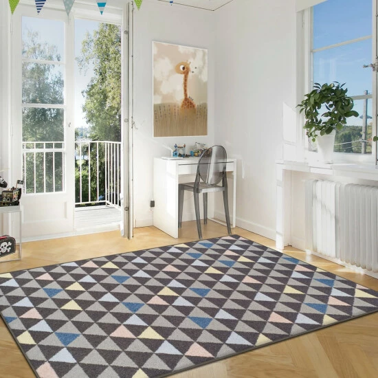 New π₯° Miranda Haus Pastel Aztec Modern Geometric Indoor Area Rug Collection Charcoal 𧨠3 New π₯° Miranda Haus Pastel Aztec Modern Geometric Indoor Area Rug Collection Charcoal π§¨
