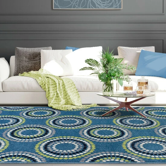 Outlet ๐ฅฐ Miranda Haus Burgess Modern Geometric Indoor Area Rug Collection Blue ๐ 7 Outlet ๐ฅฐ Miranda Haus Burgess Modern Geometric Indoor Area Rug Collection Blue ๐ - Image 5