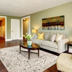 Top 10 🥰 Miranda Haus Peoria Modern Floral Area Rug Platinum 🌟