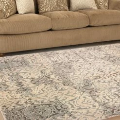 Buy 🤩 Miranda Haus Modern Oriental Damask Polypropylene Indoor Area Rug Black 👏 -Miranda Haus Shop unnamed file 383