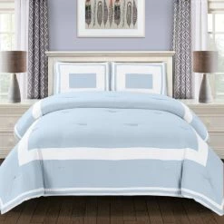 Best deal ⌛ Miranda Haus Grammercy All Season Down Alternative Comforter Set Light Blue 🔥 -Miranda Haus Shop unnamed file 3852
