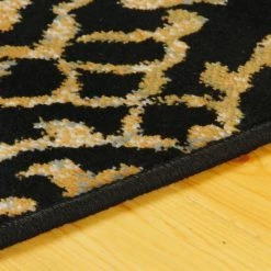Buy 🤩 Miranda Haus Modern Oriental Damask Polypropylene Indoor Area Rug Black 👏 -Miranda Haus Shop unnamed file 386