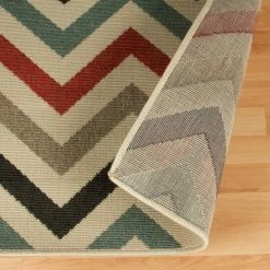 Best Sale 🛒 Miranda Haus Chevron Modern Indoor/Outdoor Area Rug Collection Ivory ⭐ -Miranda Haus Shop unnamed file 3864