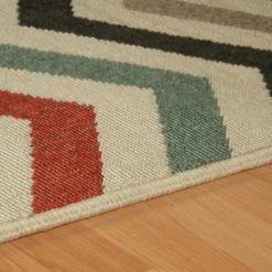 Best Sale 🛒 Miranda Haus Chevron Modern Indoor/Outdoor Area Rug Collection Ivory ⭐ -Miranda Haus Shop unnamed file 3869