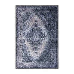 Promo 👍 Miranda Haus Altamira Printed Non-Slip Indoor Area Rug Navy Blue ⌛ -Miranda Haus Shop unnamed file 388