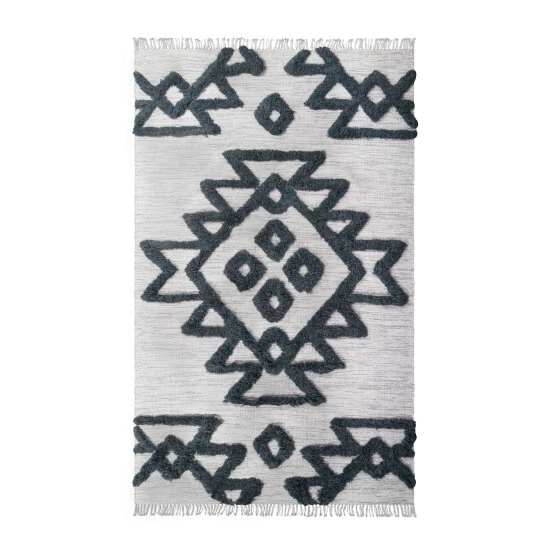 Outlet π Miranda Haus Geometric Bohemian Handmade Wool Indoor Area Rug With Cotton Backing With Fringes Sand-taupe π 5 Outlet π Miranda Haus Geometric Bohemian Handmade Wool Indoor Area Rug With Cotton Backing With Fringes Sand-taupe π - Image 3