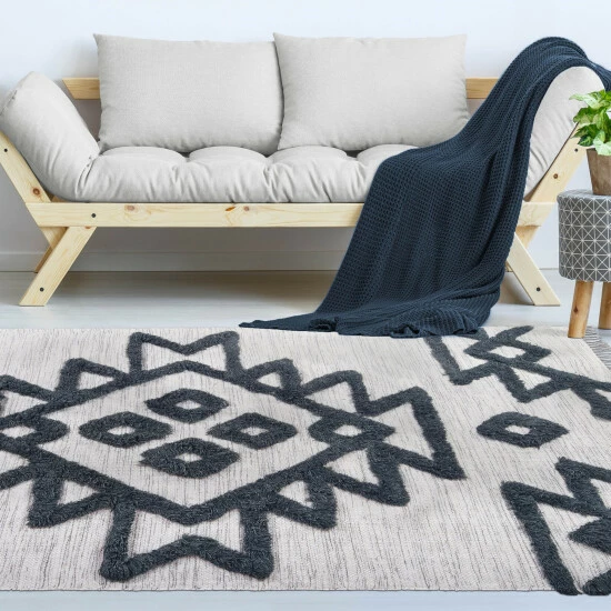 Outlet π Miranda Haus Geometric Bohemian Handmade Wool Indoor Area Rug With Cotton Backing With Fringes Sand-taupe π 10 Outlet π Miranda Haus Geometric Bohemian Handmade Wool Indoor Area Rug With Cotton Backing With Fringes Sand-taupe π - Image 8