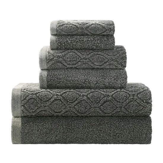 Cheap ❤️ Miranda Haus 100% Cotton Jacquard 6-piece Denim Wash Towel Set Sage ❤️ 5 Cheap ❤️ Miranda Haus 100% Cotton Jacquard 6-piece Denim Wash Towel Set Sage ❤️ - Image 3