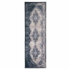Promo 👍 Miranda Haus Altamira Printed Non-Slip Indoor Area Rug Navy Blue ⌛ -Miranda Haus Shop unnamed file 391
