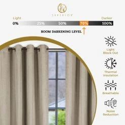 Discount ⭐ Miranda Haus Classic Modern Blackout Curtain Set Acorn 🤩 -Miranda Haus Shop unnamed file 3918