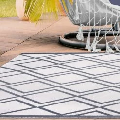Cheap 🔔 Miranda Haus Modern Diamond Lattice Indoor/ Outdoor Area Rug Grey 😍 -Miranda Haus Shop unnamed file 3952