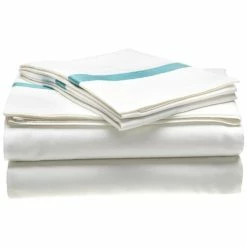 Outlet 👏 Miranda Haus 300 Thread Count Cotton Solid Hotel Border Bed Sheet Honey/mocha 😍 -Miranda Haus Shop unnamed file 3983