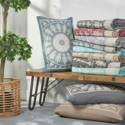 Outlet 🎉 Miranda Haus Antique Medallion Cotton Blend Jacquard Bedspread Set Turquoise 🧨