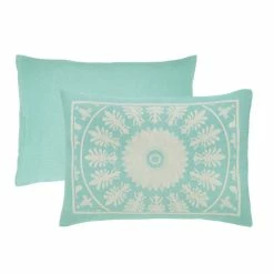 Outlet 🎉 Miranda Haus Antique Medallion Cotton Blend Jacquard Bedspread Set Turquoise 🧨 -Miranda Haus Shop unnamed file 4041