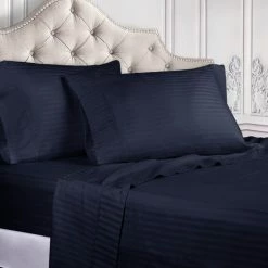 Best Pirce 🤩 Egyptian Cotton 300 Thread Count Stripe Deep Pocket 4 Piece Bed Sheet Set By Miranda Haus Lavender 🥰 -Miranda Haus Shop unnamed file 4055