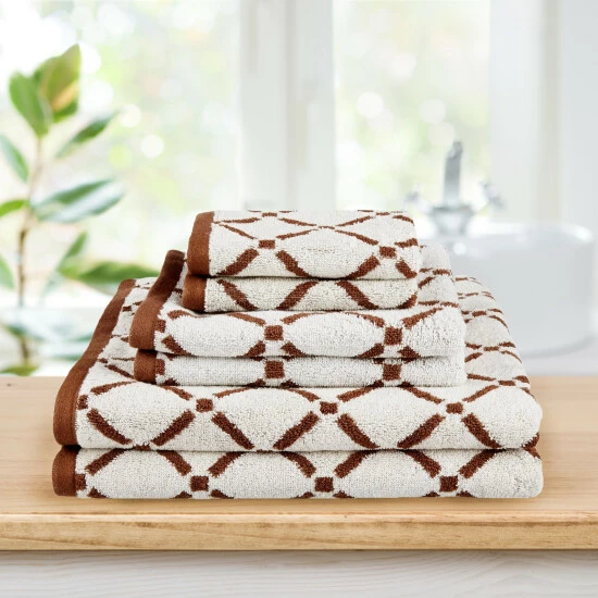 Best reviews of π Miranda Haus Reversible Diamond Cotton Towel - 6-piece Set Chocolate Cream π 4 Best reviews of π Miranda Haus Reversible Diamond Cotton Towel - 6-piece Set Chocolate Cream π - Image 2