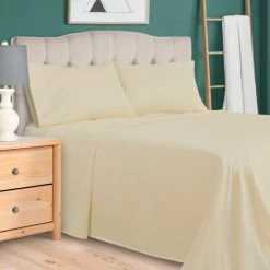 Buy ⭐ Miranda Haus Solid Deep Pocket 300-Thread Count Cotton Sheets Ivory 🎉 -Miranda Haus Shop unnamed file 4158
