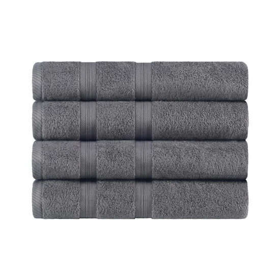 Best Sale π₯° Miranda Haus Smart Dry 4 Piece Premium Plush Highly-Absorbent Cotton Bath Towel Set Grey π 6 Best Sale π₯° Miranda Haus Smart Dry 4 Piece Premium Plush Highly-Absorbent Cotton Bath Towel Set Grey π - Image 4