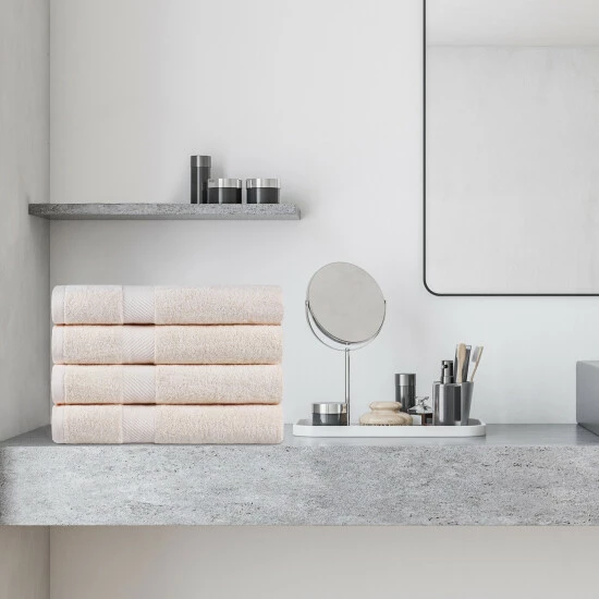 Best Pirce π Miranda Haus Luxury Solid Highly Absorbent Egyptian Cotton 4 Piece Bath Towel Set White β€οΈ 4 Best Pirce π Miranda Haus Luxury Solid Highly Absorbent Egyptian Cotton 4 Piece Bath Towel Set White β€οΈ - Image 2