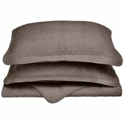 Best Sale 🥰 Miranda Haus Carrollton Floral Checkered Cotton Quilt Set Taupe 👍 -Miranda Haus Shop unnamed file 4235