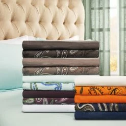 Flash Sale 🔔 Miranda Haus Vintage Floral Paisley Flannel Cotton 2 Piece Pillowcase Set Pumpkin ❤️