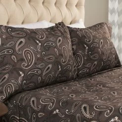 Flash Sale 🔔 Miranda Haus Vintage Floral Paisley Flannel Cotton 2 Piece Pillowcase Set Pumpkin ❤️ -Miranda Haus Shop unnamed file 4242