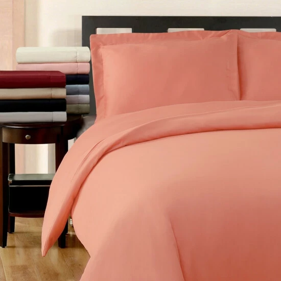 Wholesale π Miranda Haus 300-Thread Count Cotton Wrinkle-Free Solid Duvet Cover Coral 𧨠3 Wholesale π Miranda Haus 300-Thread Count Cotton Wrinkle-Free Solid Duvet Cover Coral π§¨