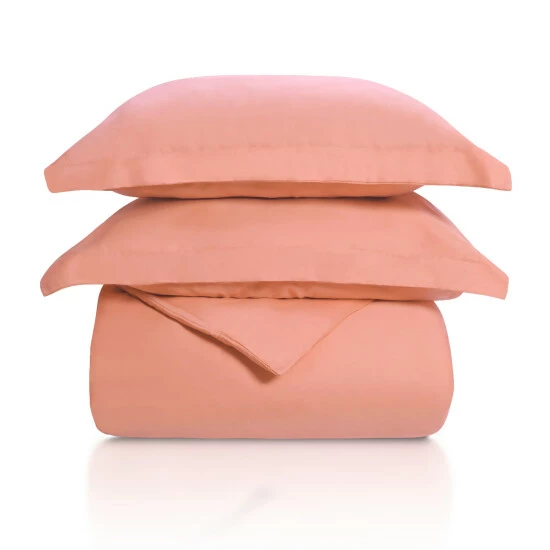 Wholesale π Miranda Haus 300-Thread Count Cotton Wrinkle-Free Solid Duvet Cover Coral 𧨠7 Wholesale π Miranda Haus 300-Thread Count Cotton Wrinkle-Free Solid Duvet Cover Coral 𧨠- Image 5