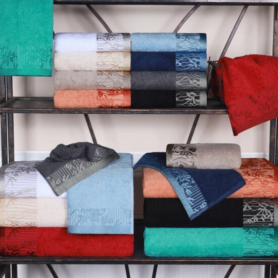 Wholesale π Miranda Haus Cotton 8 Piece Vintage Floral Bathroom Towel Set Turquoise π 3 Wholesale π Miranda Haus Cotton 8 Piece Vintage Floral Bathroom Towel Set Turquoise π