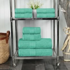 Best Sale ⭐ Miranda Haus Long Staple Cotton 8-Piece Ultra-Plush Solid Towel Set Grey ⭐ -Miranda Haus Shop unnamed file 4335