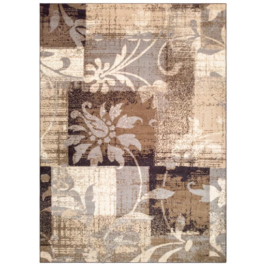 Hot Sale π Miranda Haus Kelilah Non-Slip Floral Patchwork Foldable Washable Area Rug Chocolate π 4 Hot Sale π Miranda Haus Kelilah Non-Slip Floral Patchwork Foldable Washable Area Rug Chocolate π - Image 2