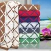 Discount 😉 Miranda Haus Reversible Diamond Cotton Bath Towel (Set Of 2) Charcoal/white ⭐ -Miranda Haus Shop unnamed file 4368