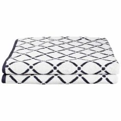 Discount 😉 Miranda Haus Reversible Diamond Cotton Bath Towel (Set Of 2) Charcoal/white ⭐ -Miranda Haus Shop unnamed file 4373