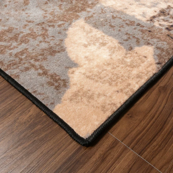 Hot Sale π Miranda Haus Kelilah Non-Slip Floral Patchwork Foldable Washable Area Rug Chocolate π 6 Hot Sale π Miranda Haus Kelilah Non-Slip Floral Patchwork Foldable Washable Area Rug Chocolate π - Image 4