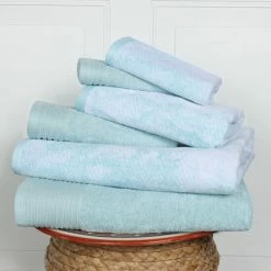 Wholesale 🔔 Miranda Haus Cotton Quick-Drying 6-Piece Solid And Marble Towel Set Terra Cotta 😍 -Miranda Haus Shop unnamed file 4380