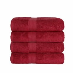 Budget 🎁 Miranda Haus 4 Piece Bath Towel Set, Rayon From Bamboo And Cotton Sand 👍 -Miranda Haus Shop unnamed file 4397